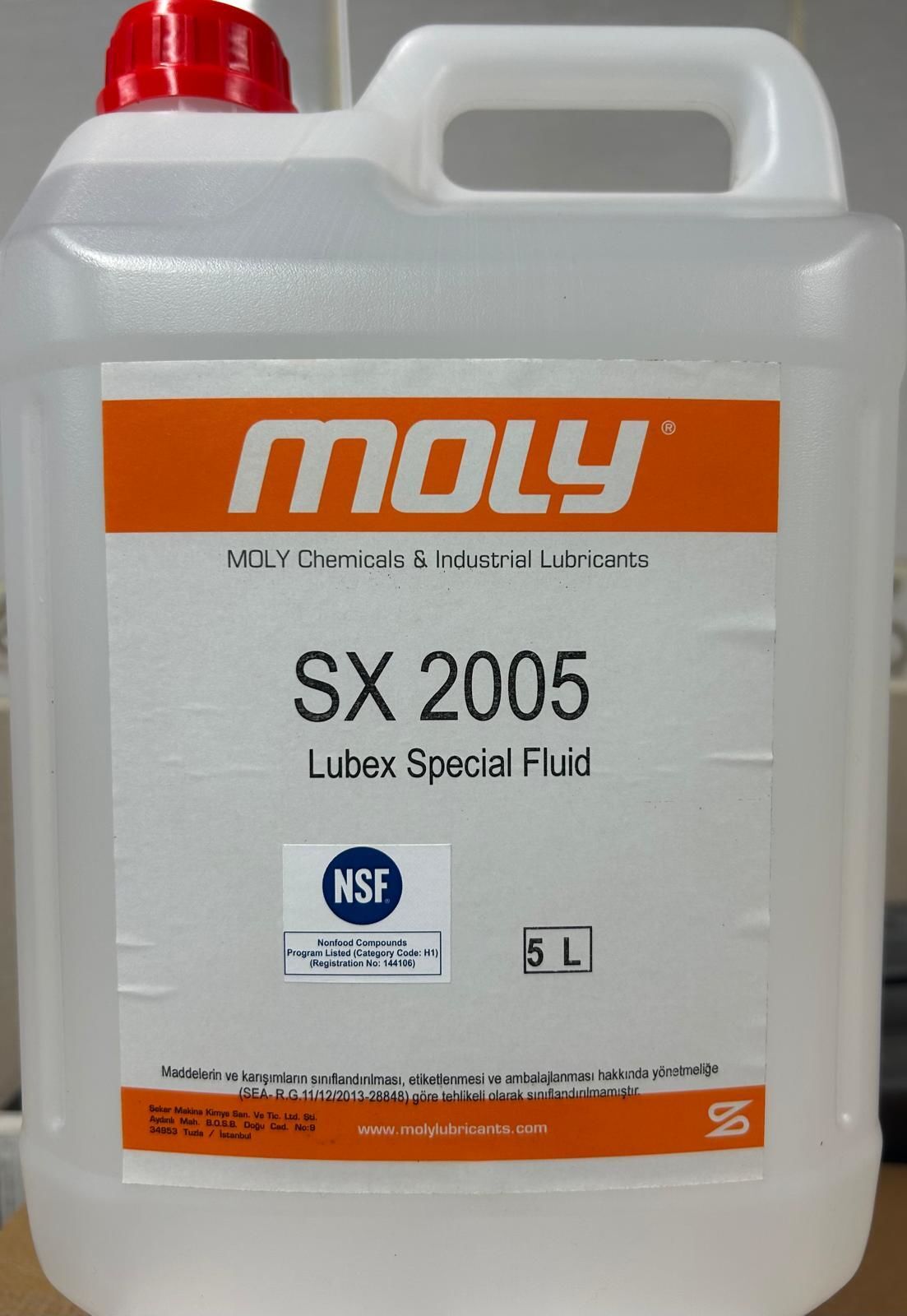 Moly SX 2005-Gıda Onaylı Kalıp Ayırıcı Yağlayıcı- 5 Litre