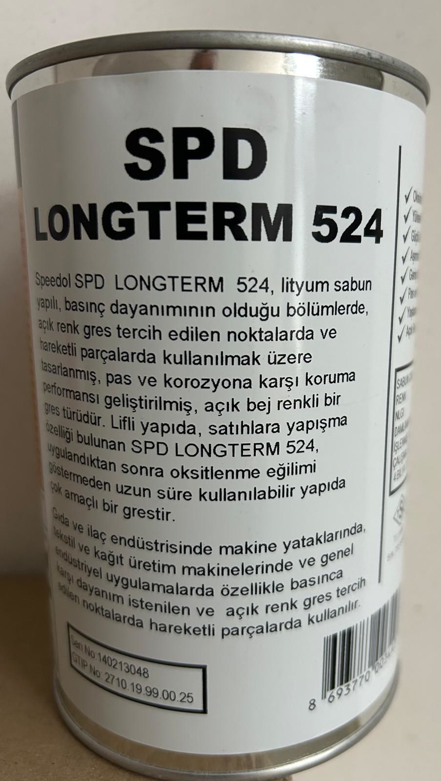 Spedool Longterm 524 Beyaz Gres Yağı 900 gr
