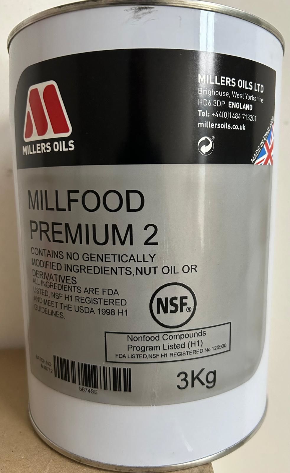 Gıda Onaylı Beyaz Gres 3 kg Millers Oils Premium 2 Grease