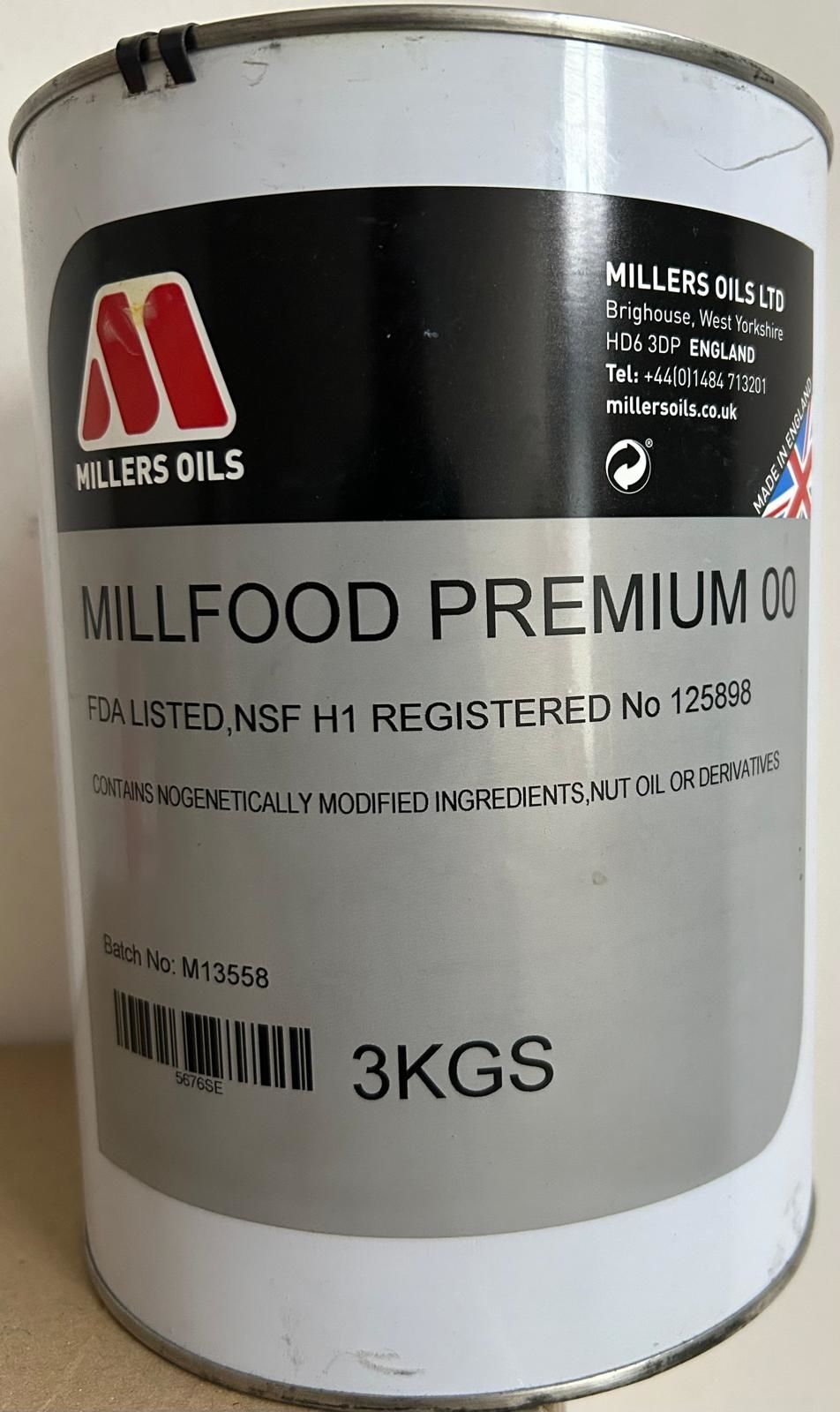 Gıda Onaylı Akışkan Gres 3 kg Millers Oils Premium 00
